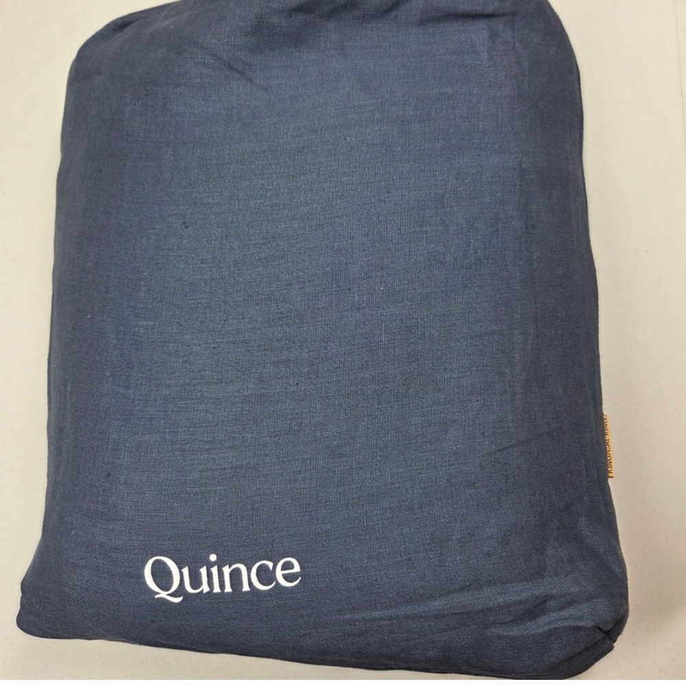 NWOT QUINCE European Linen Duvet Cover King/Cal King Indigo Blue 0925
